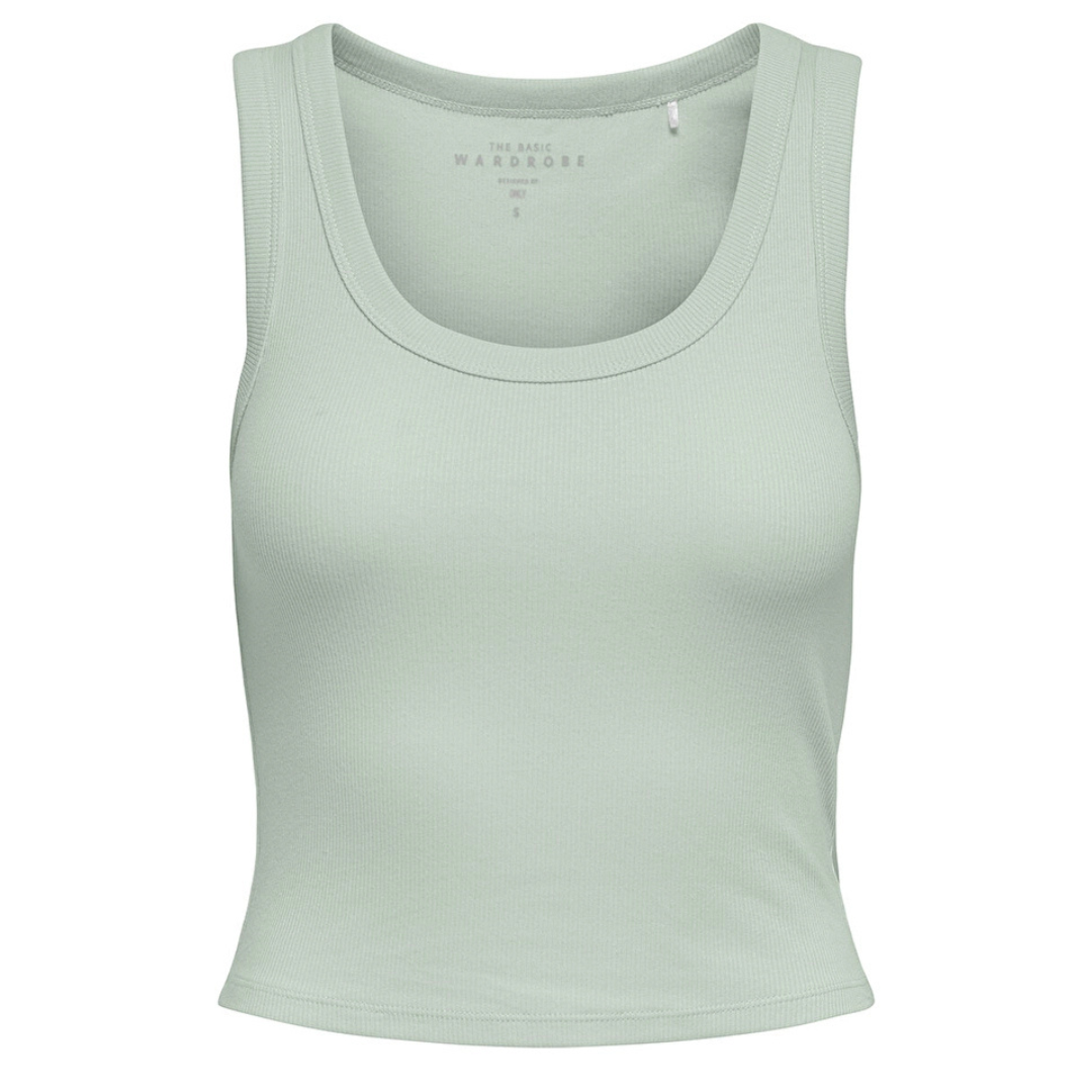 ONLY Zelena Ženska Majica ONLEASY S/L TANK TOP CS JRS